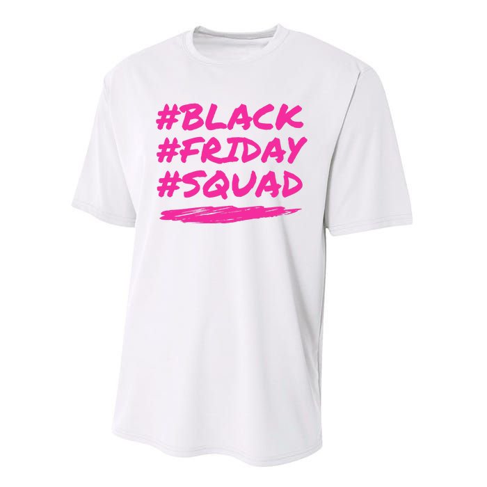 Friday Squad Black Retro Groovy Hippie Shopping Team Performance Sprint T-Shirt