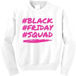 Friday Squad Black Retro Groovy Hippie Shopping Team Kids Sweatshirt