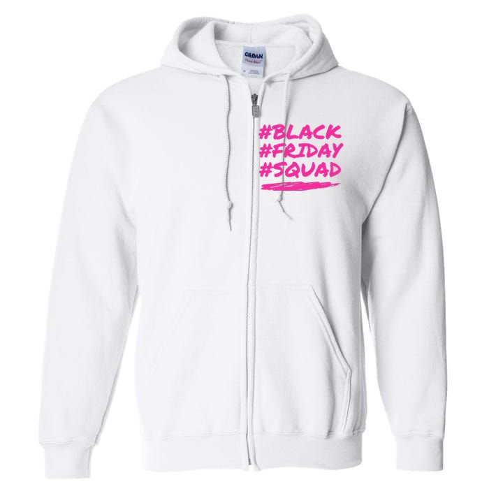 Friday Squad Black Retro Groovy Hippie Shopping Team Full Zip Hoodie