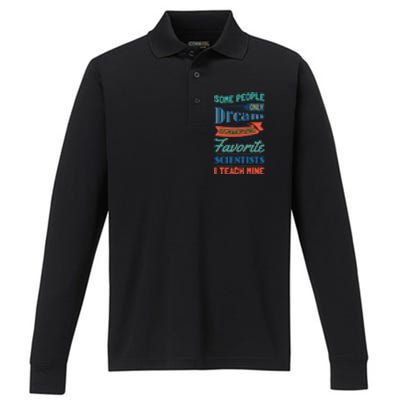 Favorite Scientist Biology Teacher Science Geek Gift Idea Great Gift Performance Long Sleeve Polo