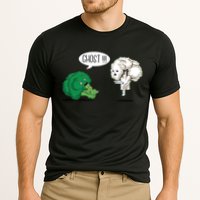 Funny Scared Broccoli By Ghost Cauliflower Funny Vegetarian Gift Cooling Performance Crew T-Shirt
