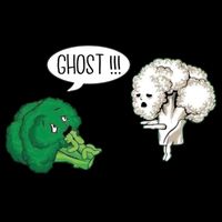 Funny Scared Broccoli By Ghost Cauliflower Funny Vegetarian Gift Cooling Performance Crew T-Shirt