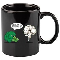 Funny Scared Broccoli By Ghost Cauliflower Funny Vegetarian Gift 11oz C Handle Ceramic Mug
