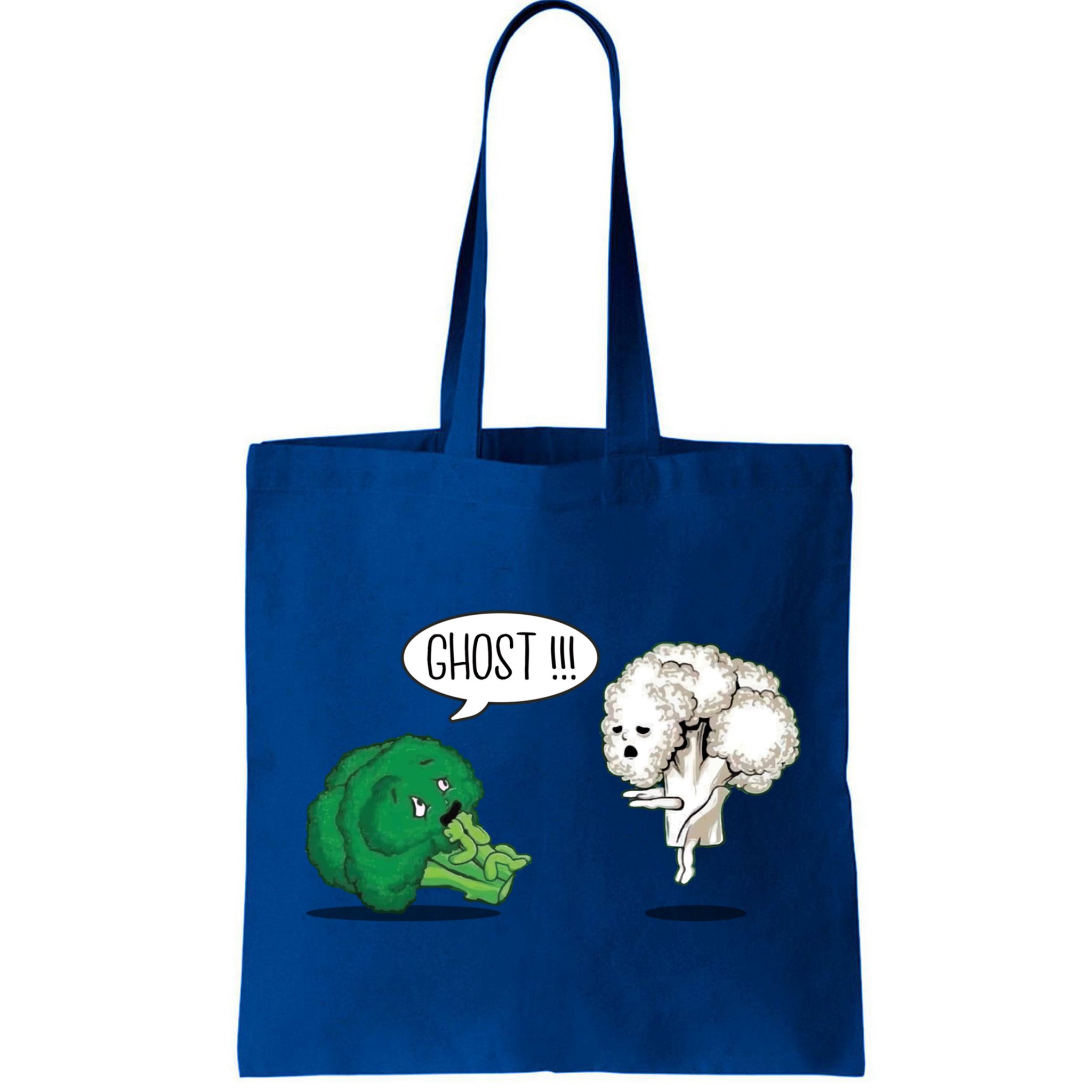 Funny Scared Broccoli By Ghost Cauliflower Funny Vegetarian Gift Bag