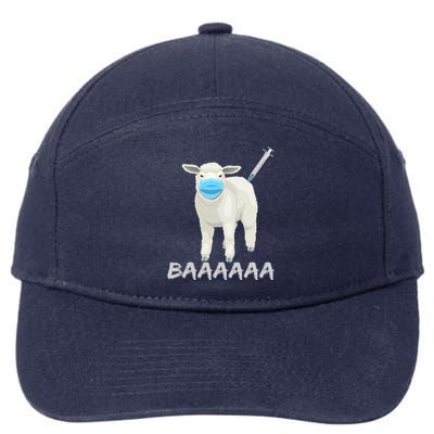 Funny Sheeep Baaaa Sheeple Anti Vaccine And Mask 7-Panel Snapback Hat