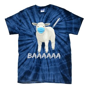 Funny Sheeep Baaaa Sheeple Anti Vaccine And Mask Tie-Dye T-Shirt