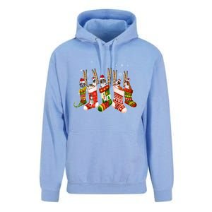 Funny Saint Bernard Dog In Christmas Sock Santa Hat Xmas Dog Cool Gift Unisex Surf Hoodie