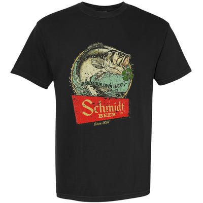 Fishing Schmidt Beer Make Your Own Luck 1894 Vintage Garment-Dyed Heavyweight T-Shirt