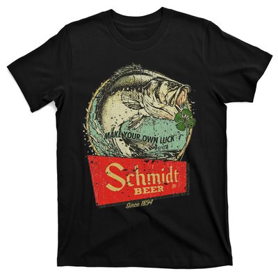 Fishing Schmidt Beer Make Your Own Luck 1894 Vintage T-Shirt