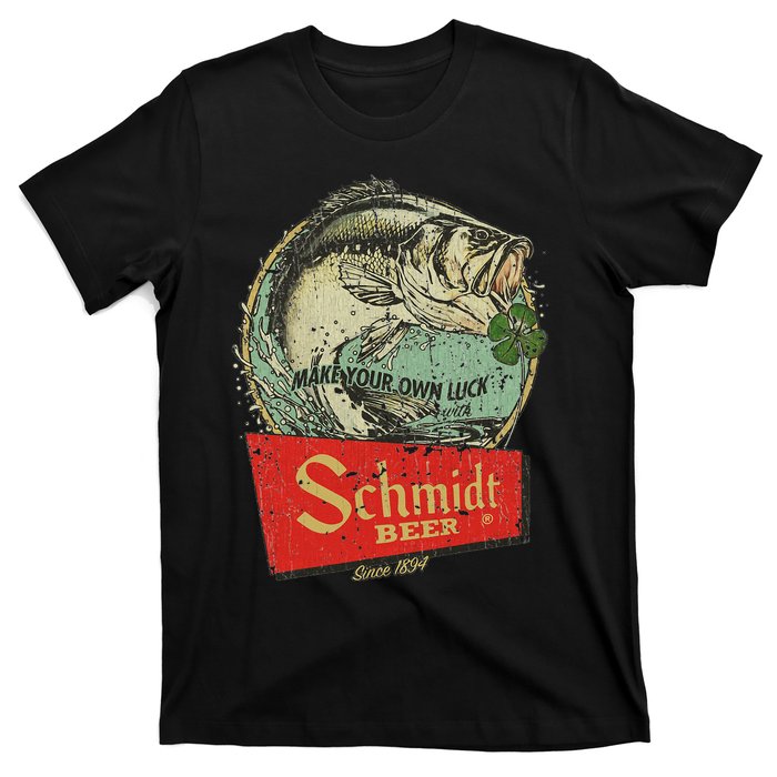 Fishing Schmidt Beer Make Your Own Luck 1894 Vintage T-Shirt