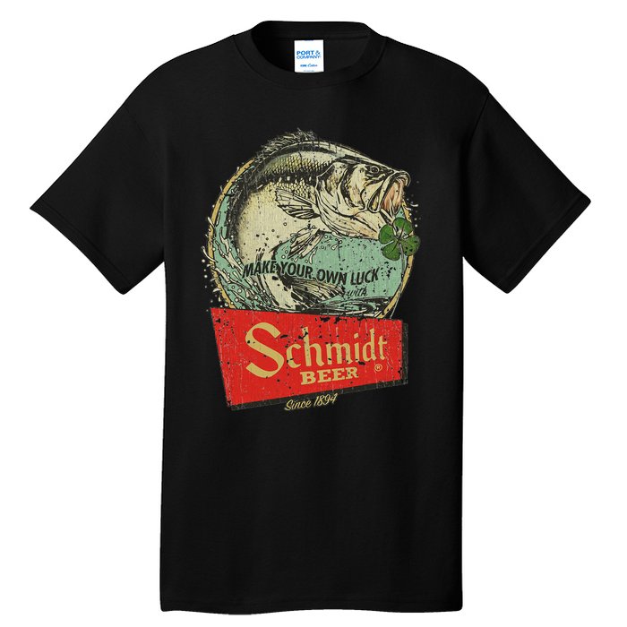 Fishing Schmidt Beer Make Your Own Luck 1894 Vintage Tall T-Shirt