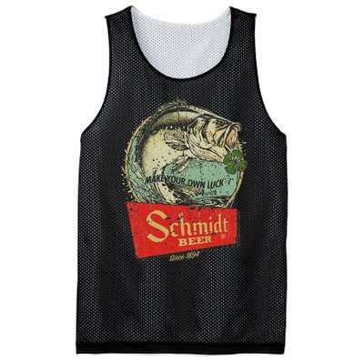 Fishing Schmidt Beer Make Your Own Luck 1894 Vintage Mesh Reversible Basketball Jersey Tank