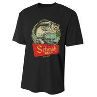 Fishing Schmidt Beer Make Your Own Luck 1894 Vintage Performance Sprint T-Shirt