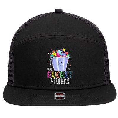 Funny School Back To School Be A Bucket Filler 7 Panel Mesh Trucker Snapback Hat