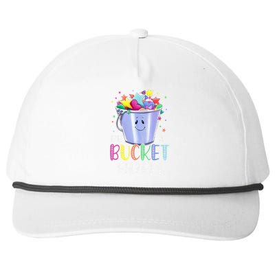 Funny School Back To School Be A Bucket Filler Snapback Five-Panel Rope Hat