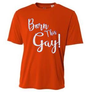 Fun Saying Born This Gay Lgbtqia2s Awareness And Support Gift Cooling Performance Crew T-Shirt