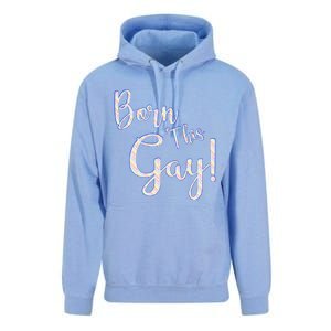 Fun Saying Born This Gay Lgbtqia2s Awareness And Support Gift Unisex Surf Hoodie