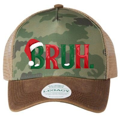 Funny Saying Bruh Meme Matching Teens Christmas Legacy Tie Dye Trucker Hat