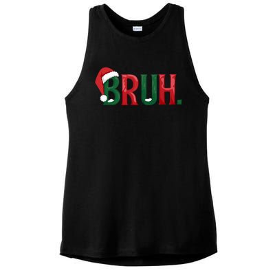 Funny Saying Bruh Meme Matching Teens Christmas Ladies PosiCharge Tri-Blend Wicking Tank