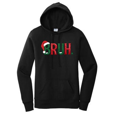 Funny Saying Bruh Meme Matching Teens Christmas Women's Pullover Hoodie