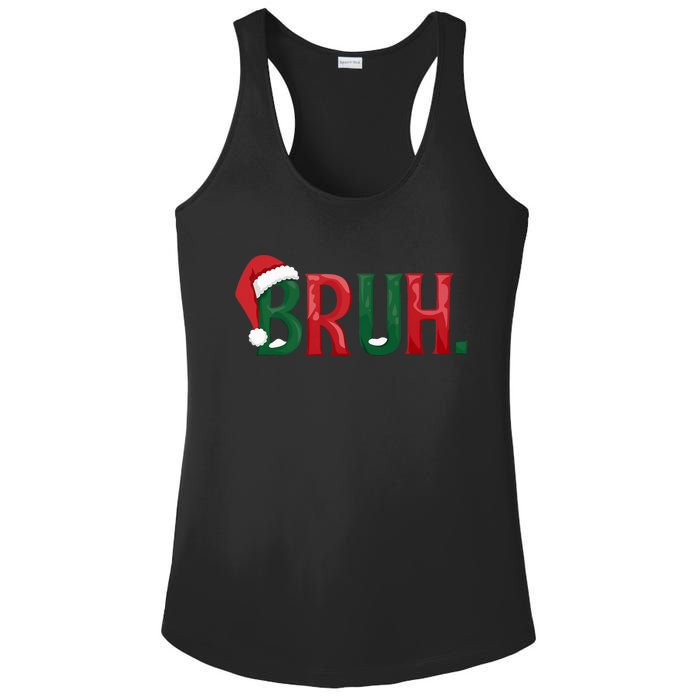 Funny Saying Bruh Meme Matching Teens Christmas Ladies PosiCharge Competitor Racerback Tank