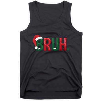 Funny Saying Bruh Meme Matching Teens Christmas Tank Top