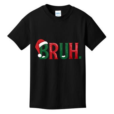 Funny Saying Bruh Meme Matching Teens Christmas Kids T-Shirt
