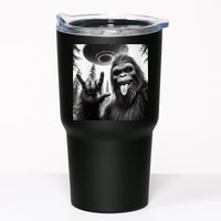 Funny Sasquatch Bigfoot Rock On Selfie With Ufo Alien Tumbler