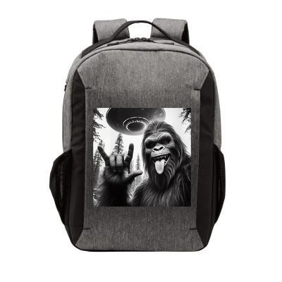 Funny Sasquatch Bigfoot Rock On Selfie With Ufo Alien Vector Backpack