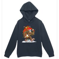 Funny Santa Bigfoot Christmas Lights Rock Sasquatch Believe Urban Pullover Hoodie