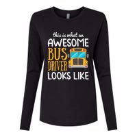 Funny School Bus Driver Gift | Awesome Bus Driver Womens Cotton Relaxed Long Sleeve T-Shirt