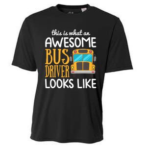 Funny School Bus Driver Gift | Awesome Bus Driver Cooling Performance Crew T-Shirt