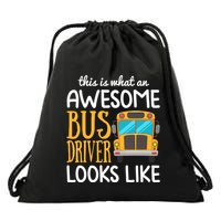 Funny School Bus Driver Gift | Awesome Bus Driver Drawstring Bag