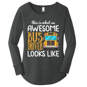 Funny School Bus Driver Gift | Awesome Bus Driver Women's Perfect Tri Tunic Long Sleeve Shirt