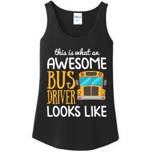 Funny School Bus Driver Gift | Awesome Bus Driver Ladies Essential Tank