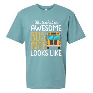 Funny School Bus Driver Gift | Awesome Bus Driver Sueded Cloud Jersey T-Shirt