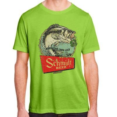 Fishing Schmidt Beer Make Your Own Luck 1894 Vintage Adult ChromaSoft Performance T-Shirt