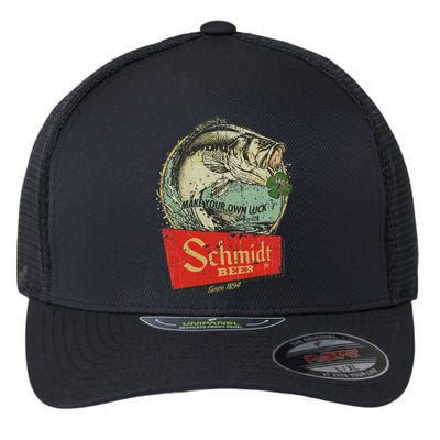 Fishing Schmidt Beer Make Your Own Luck 1894 Vintage Flexfit Unipanel Trucker Cap