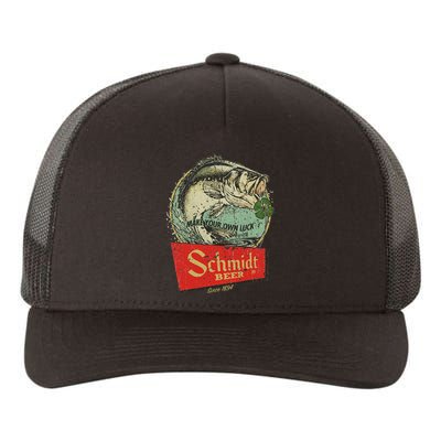 Fishing Schmidt Beer Make Your Own Luck 1894 Vintage Yupoong Adult 5-Panel Trucker Hat