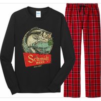 Fishing Schmidt Beer Make Your Own Luck 1894 Vintage Long Sleeve Pajama Set