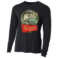 Fishing Schmidt Beer Make Your Own Luck 1894 Vintage Cooling Performance Long Sleeve Crew