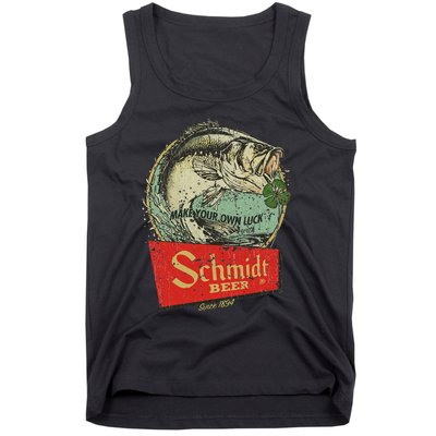 Fishing Schmidt Beer Make Your Own Luck 1894 Vintage Tank Top