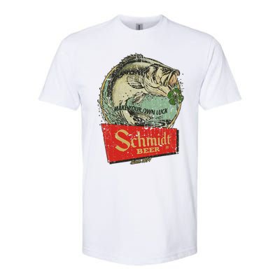 Fishing Schmidt Beer Make Your Own Luck 1894 Vintage Softstyle CVC T-Shirt