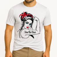 Female School Bus Driver Rosie The Riveter Pin Up Girl Cooling Performance Crew T-Shirt
