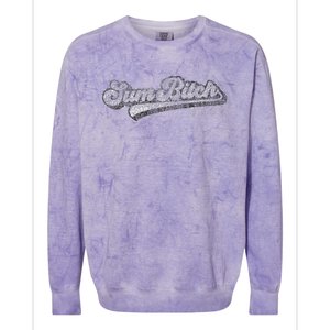 Funny Sum Bitch Since 1973 Birth Year Colorblast Crewneck Sweatshirt