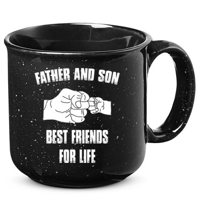 Father Son Best Friends For Life Fist Bump Gift 15oz Campfire Ceramic Mug
