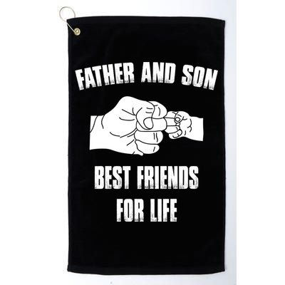 Father Son Best Friends For Life Fist Bump Gift Golf Towel