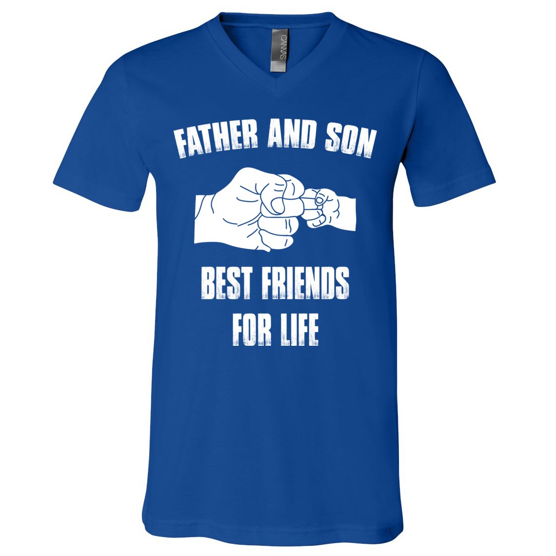 Father Son Best Friends For Life Fist Bump Gift V-Neck T-Shirt