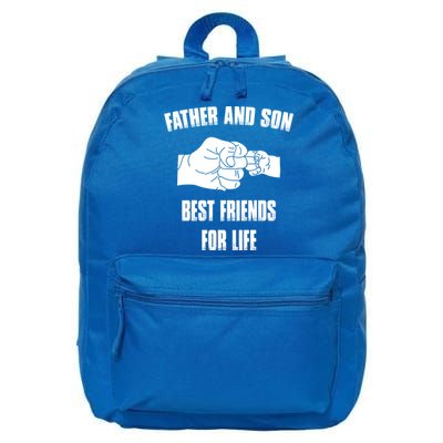 Father Son Best Friends For Life Fist Bump Gift 16 in Basic Backpack