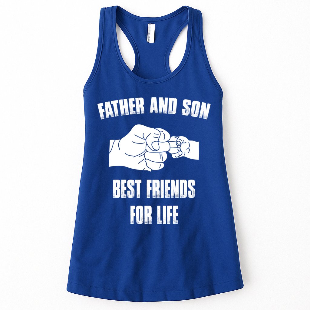Father Son Best Friends For Life Fist Bump Gift Womens Tank Top